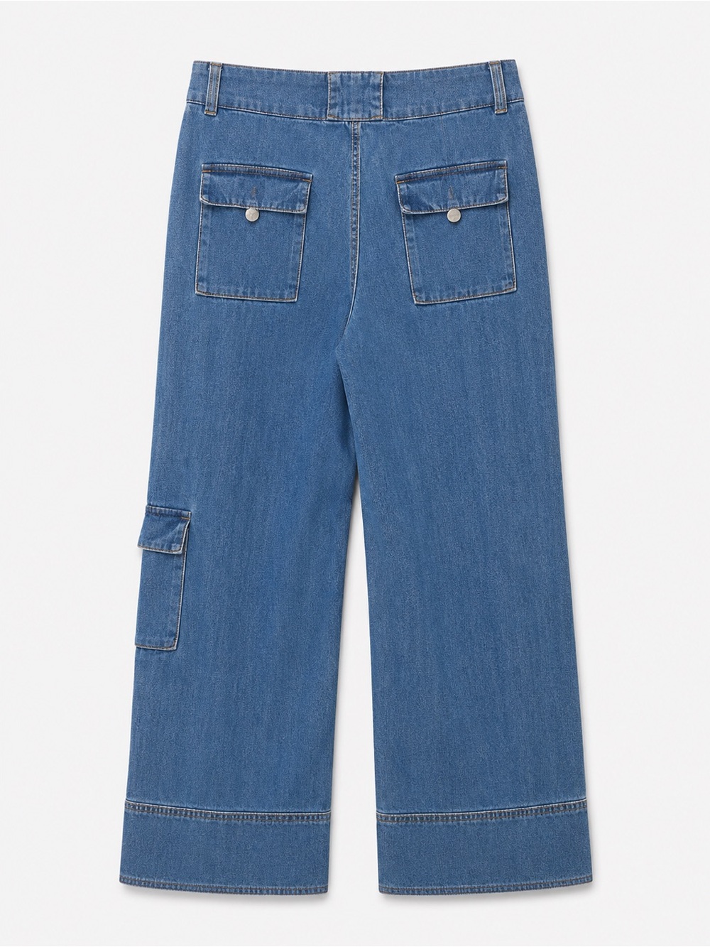 Y2K Alain Weiz Cargo Wide Leg Jeans Women's Plus Size 18 Stretch Denim 31 Inseam - Picture 3 of 5